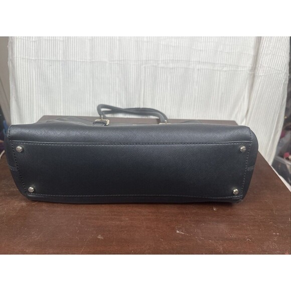 Kate Spade Leather Black Handbag Satchel Style Double Handles Classic Career - Picture 8 of 16